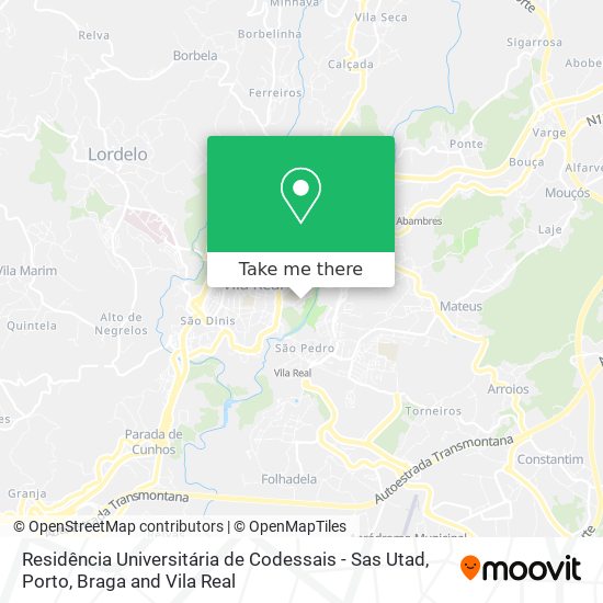 Residência Universitária de Codessais - Sas Utad map