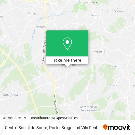 Centro Social de Souto mapa