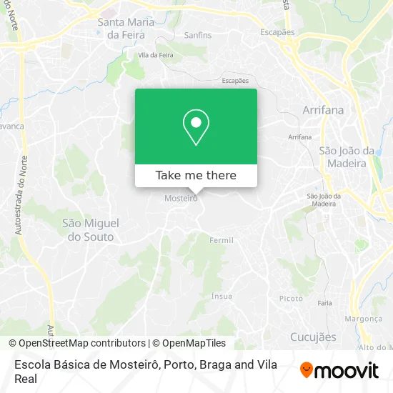 Escola Básica de Mosteirô map