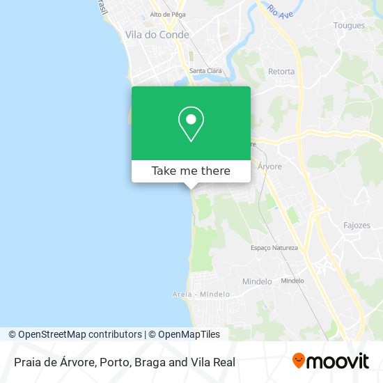 Praia de Árvore map