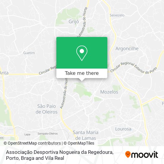 Associação Desportiva Nogueira da Regedoura map