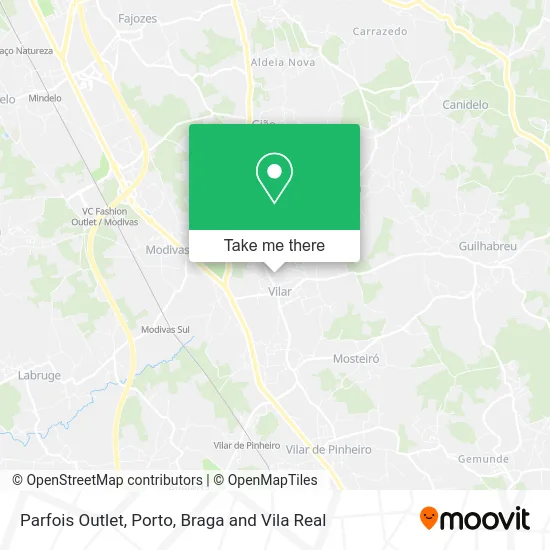Parfois Outlet map