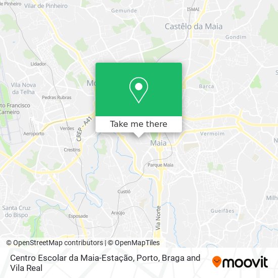 Centro Escolar da Maia-Estação map