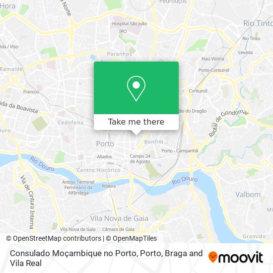 Consulado Moçambique no Porto map