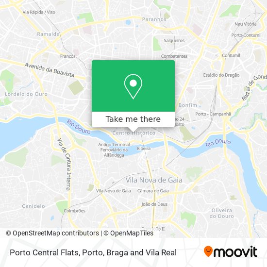 Porto Central Flats map