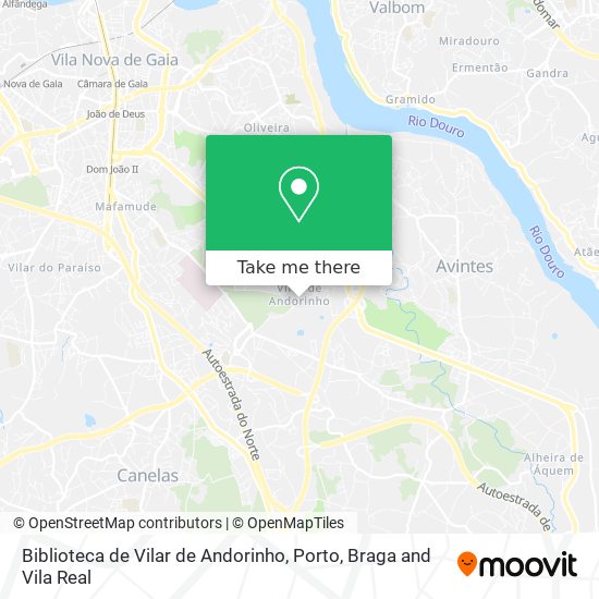 Biblioteca de Vilar de Andorinho map