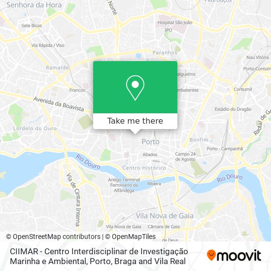 CIIMAR - Centro Interdisciplinar de Investigação Marinha e Ambiental map