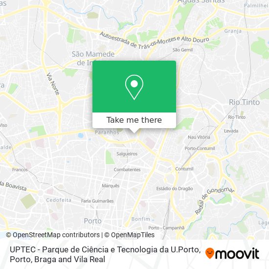 UPTEC - Parque de Ciência e Tecnologia da U.Porto map