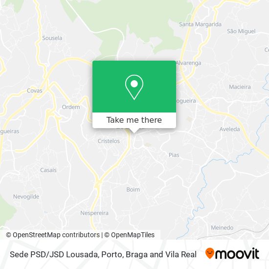 Sede PSD/JSD Lousada mapa
