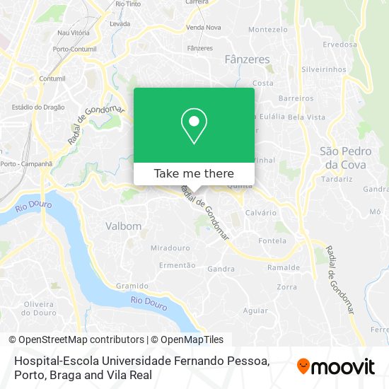 Hospital-Escola Universidade Fernando Pessoa map
