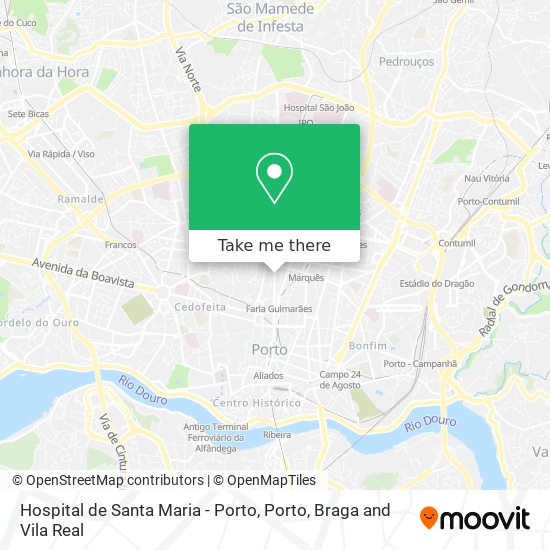 Hospital de Santa Maria - Porto map