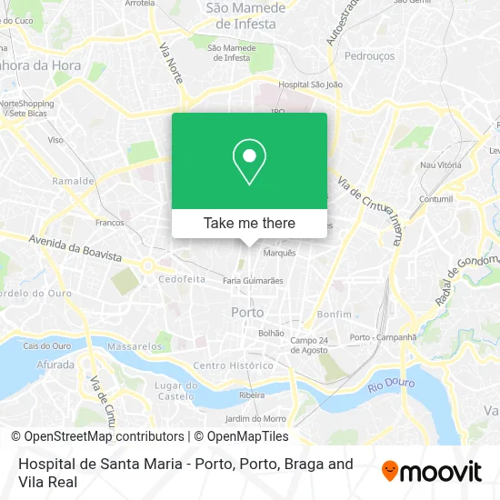 Hospital de Santa Maria - Porto map