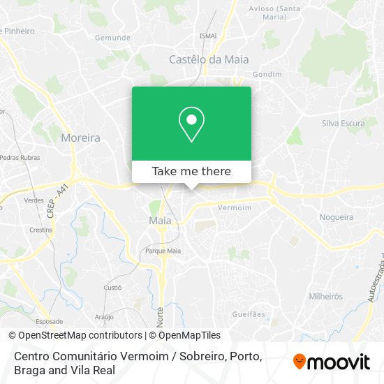 Centro Comunitário Vermoim / Sobreiro map