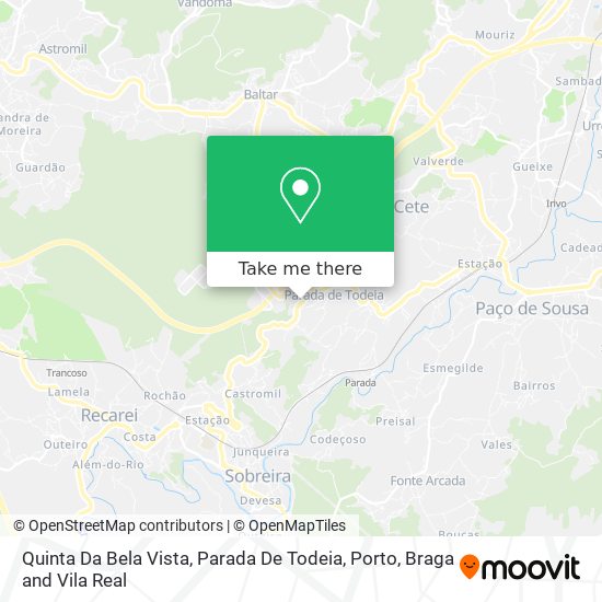 Quinta Da Bela Vista, Parada De Todeia map