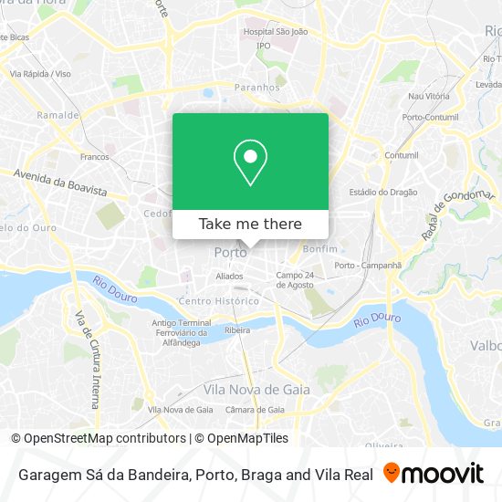 Garagem Sá da Bandeira mapa