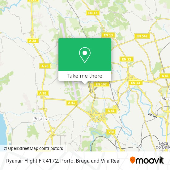 Ryanair Flight FR 4172 map