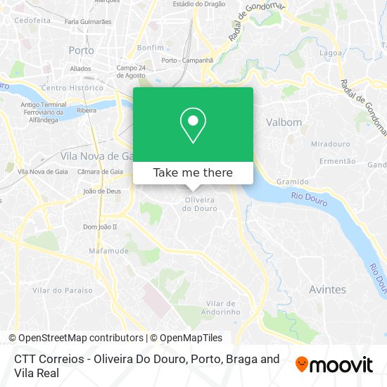CTT Correios - Oliveira Do Douro map