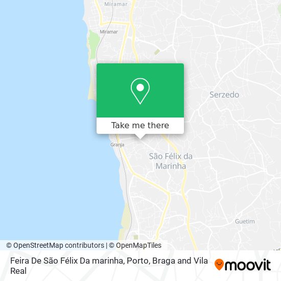 Feira De São Félix Da marinha map