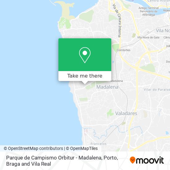 Parque de Campismo Orbitur - Madalena map