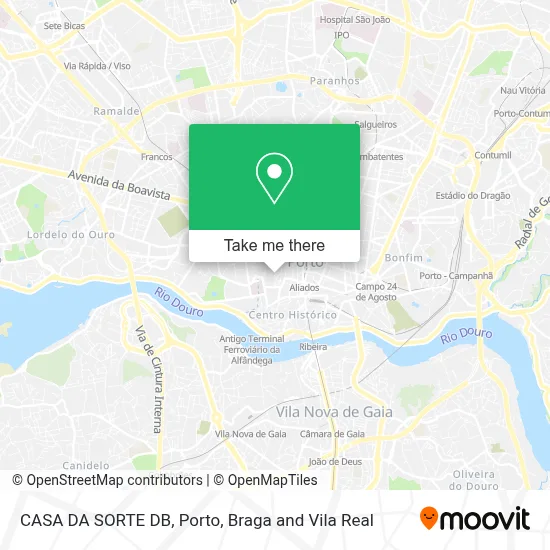 CASA DA SORTE DB map