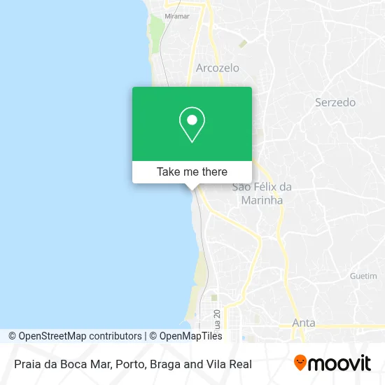 Praia da Boca Mar map