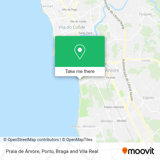Praia de Árvore map