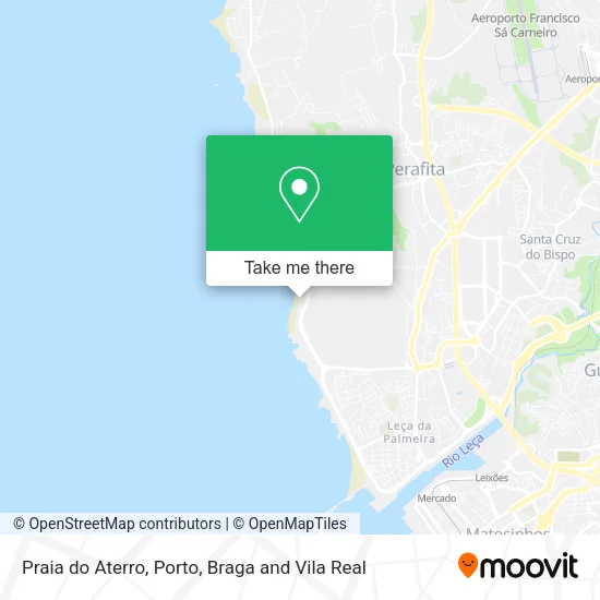 Praia do Aterro mapa