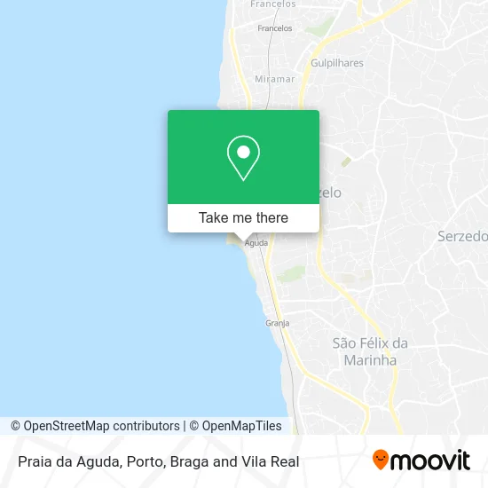 Praia da Aguda map