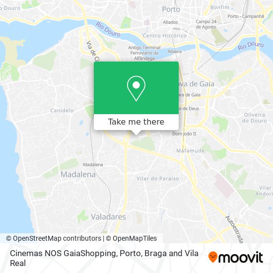 Cinemas NOS GaiaShopping map