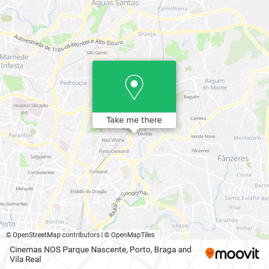 Cinemas NOS Parque Nascente mapa