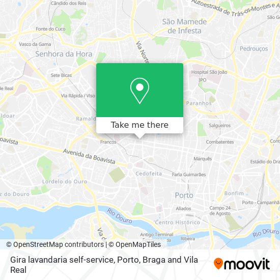 Gira lavandaria self-service map