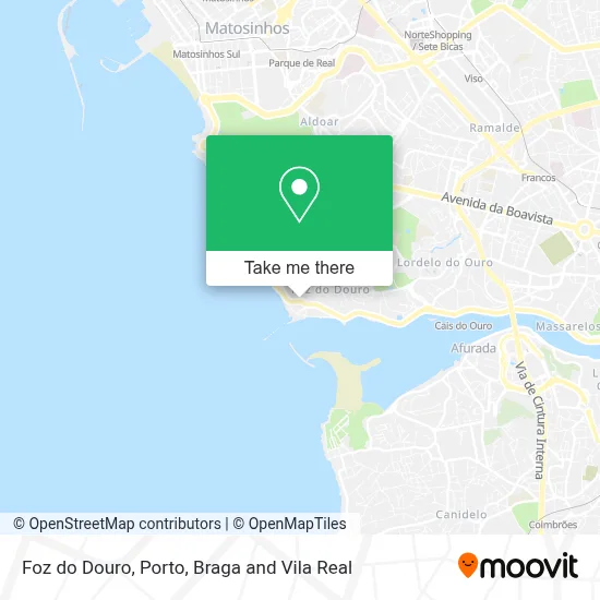 Foz do Douro map