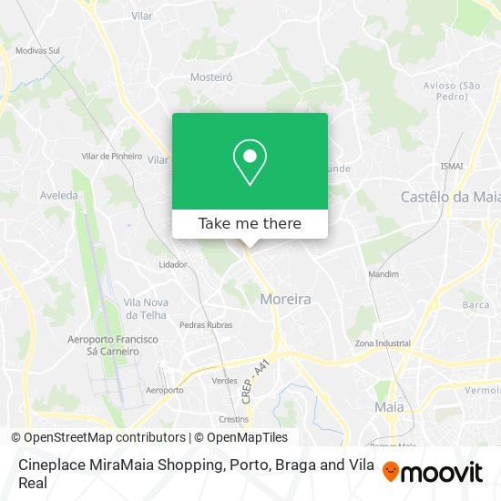 Cineplace MiraMaia Shopping map