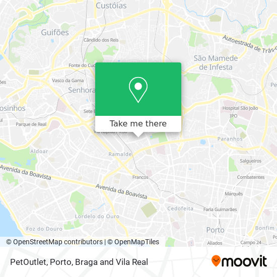 PetOutlet map