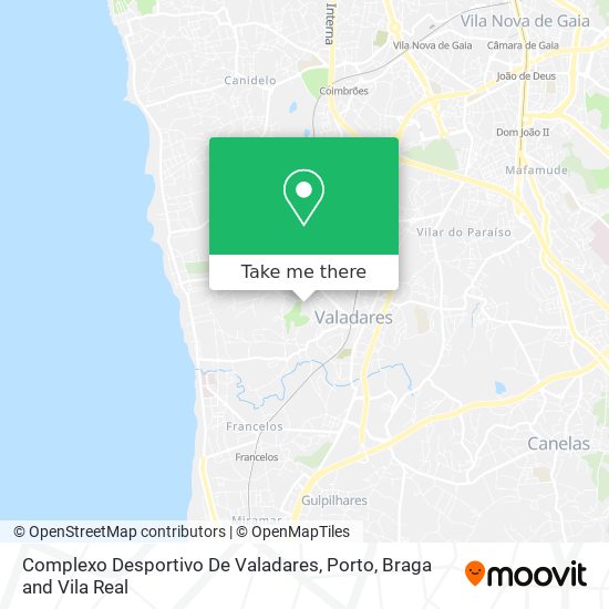 Complexo Desportivo De Valadares map
