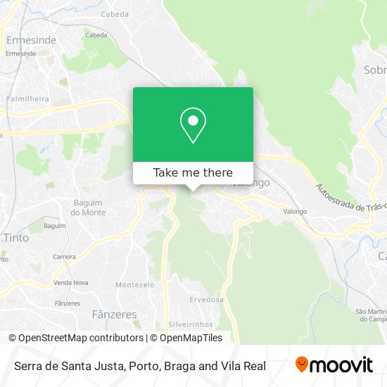 Serra de Santa Justa map