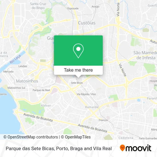 Parque das Sete Bicas map
