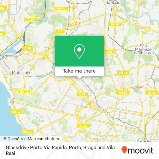 Glassdrive Porto Via Rápida mapa