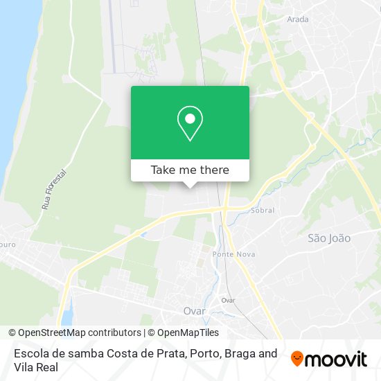 Escola de samba Costa de Prata map