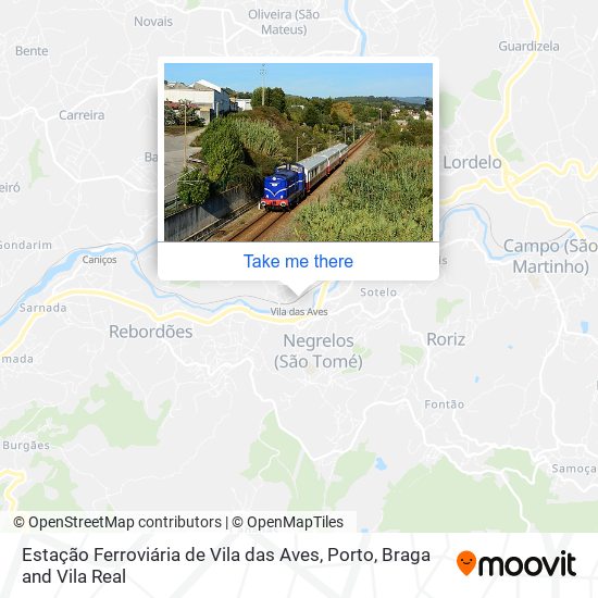 Estação Ferroviária de Vila das Aves map