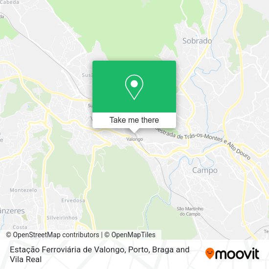 Estação Ferroviária de Valongo map
