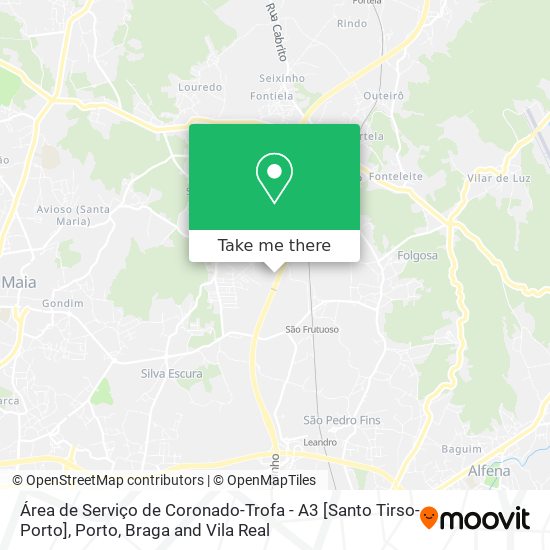 Área de Serviço de Coronado-Trofa - A3 [Santo Tirso-Porto] map