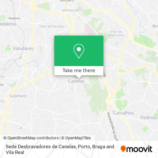 Sede Desbravadores de Canelas map