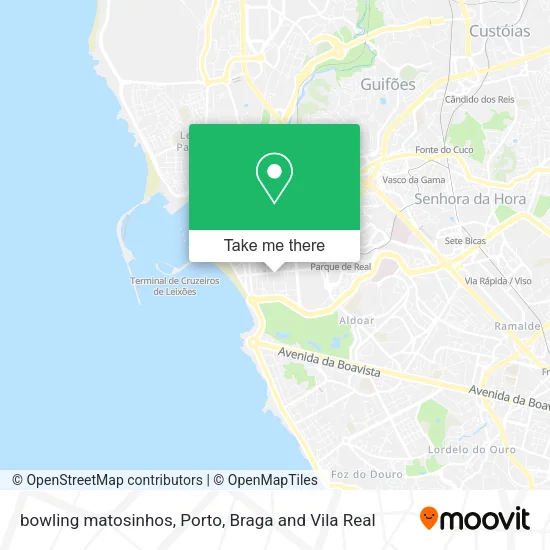 bowling matosinhos map