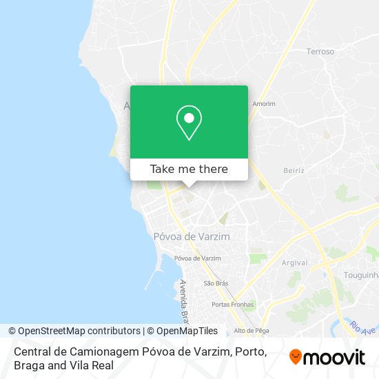 Central de Camionagem Póvoa de Varzim mapa