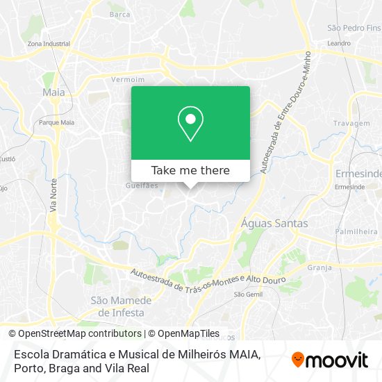 Escola Dramática e Musical de Milheirós MAIA map