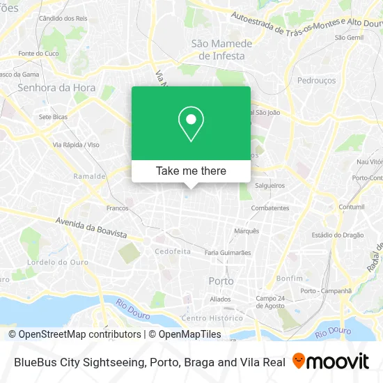 BlueBus City Sightseeing map