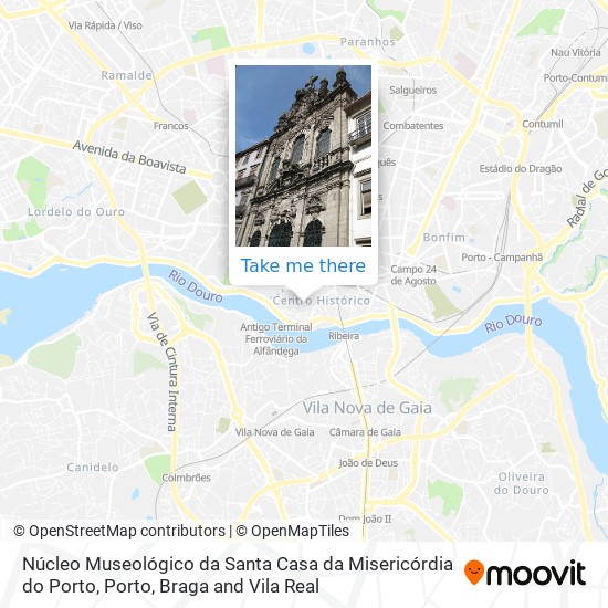 Núcleo Museológico da Santa Casa da Misericórdia do Porto mapa