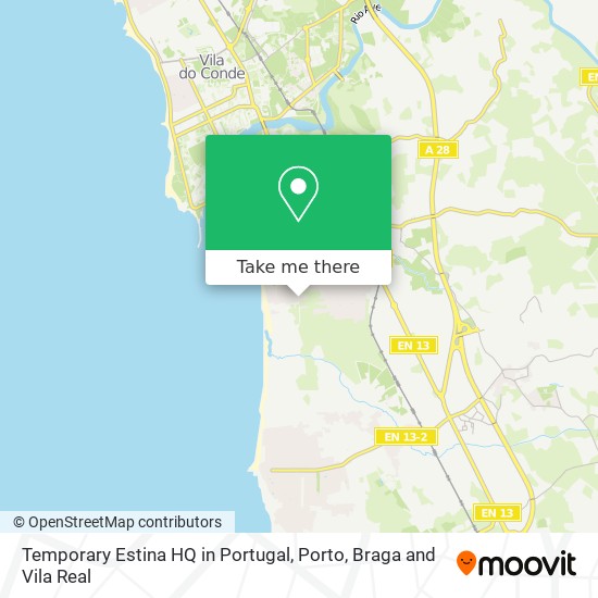 Temporary Estina HQ in Portugal map