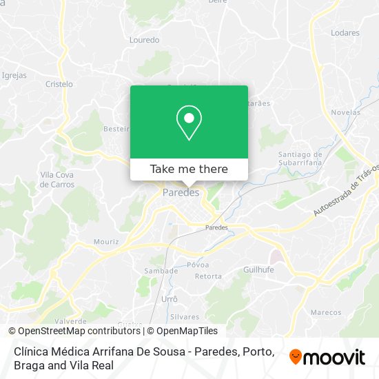 Clínica Médica Arrifana De Sousa - Paredes map